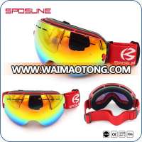 Frameless Big vision Anti-fog dual lens Winter Sports Snow Skiing Snowboard Goggles